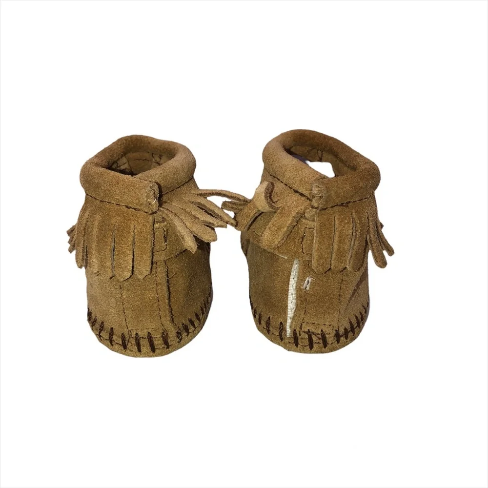 Infant MinneTonka Fringe Moccasins Booties Size 3